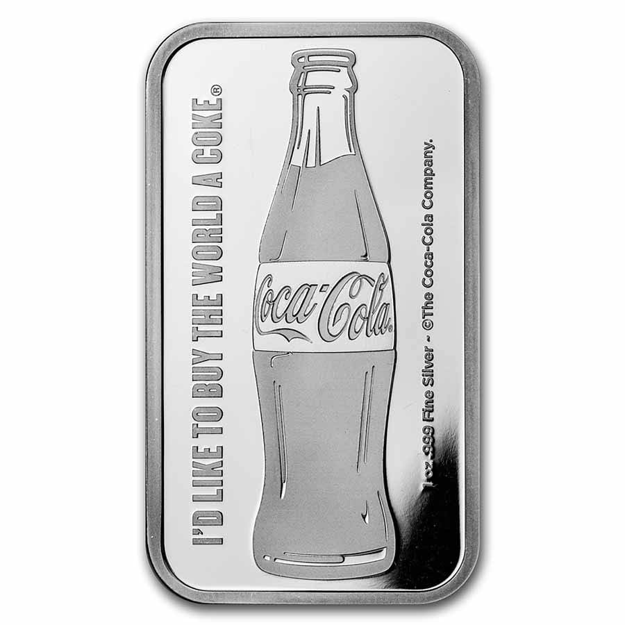 Coca-Cola 1oz Silver Bar - Back of Bar