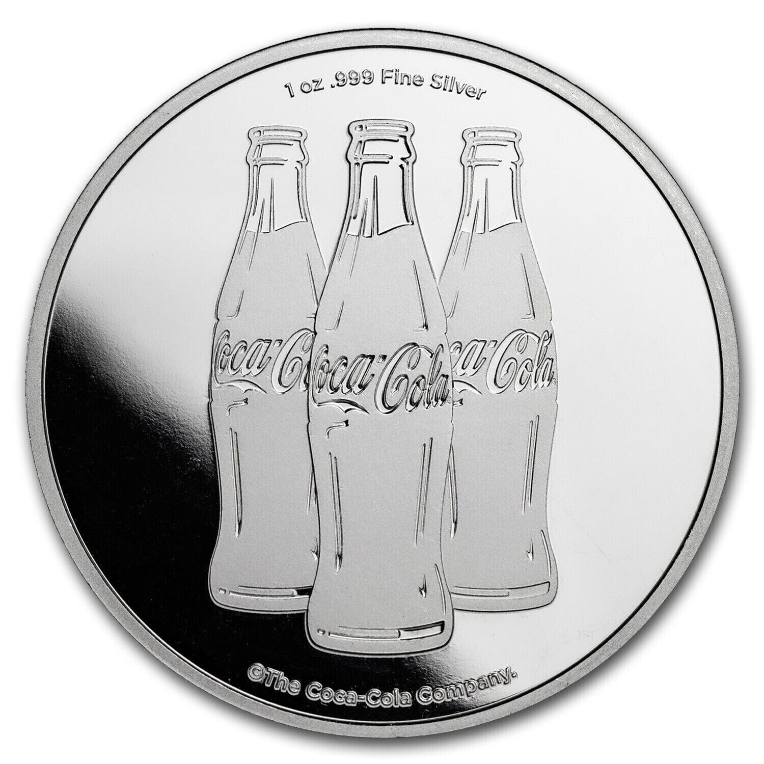 Coca-Cola 1oz Silver Round Back