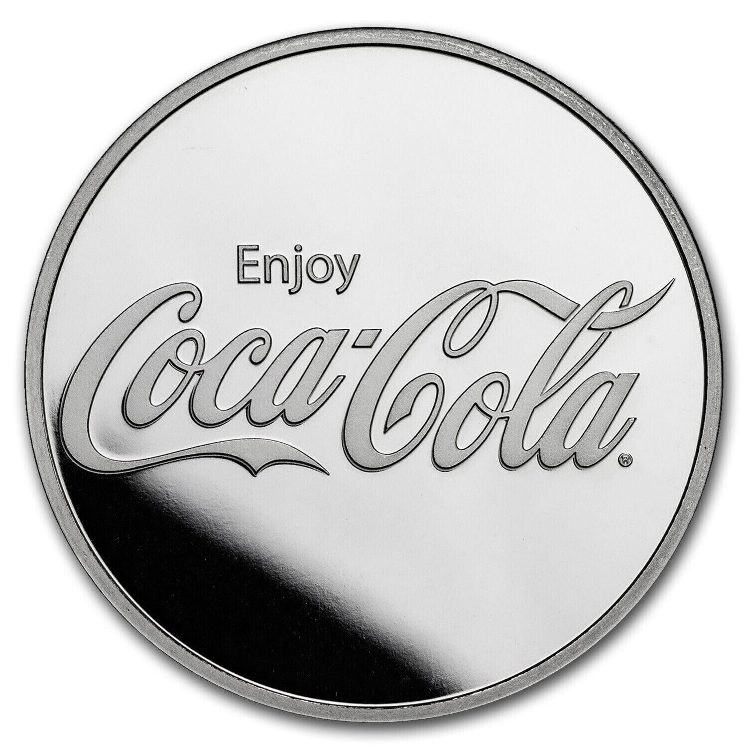 Coca-Cola 1oz Silver Round Front