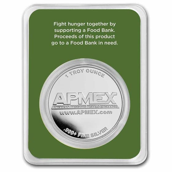 Fight Hunger Together 1oz Silver TEP Coin - Back of Case