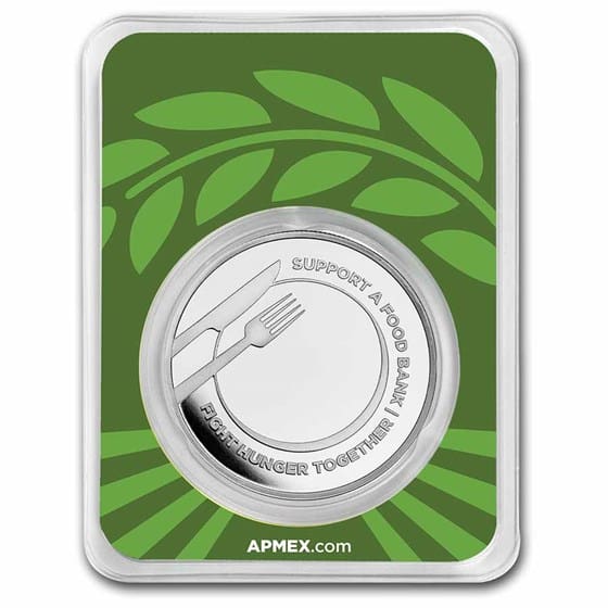 Fight Hunger Together 1oz Silver TEP Coin - Front of Case