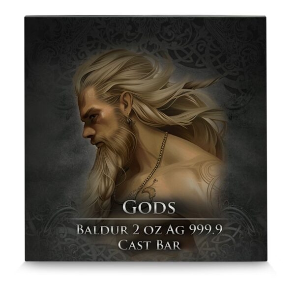 2024 Gods - Baldur - 2oz Silver Cast Bar - Image 5