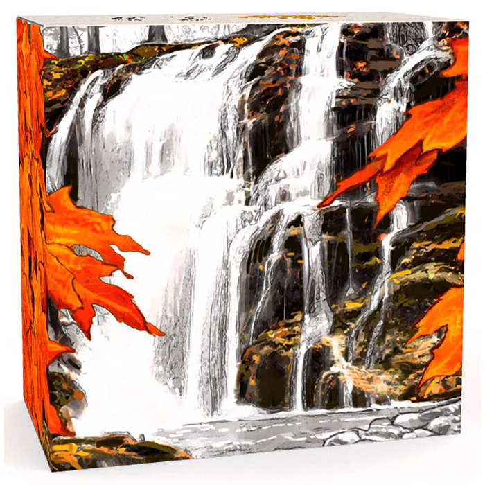 2014 $20 Autumn Falls 1oz Silver Proof Coin - Boxed View