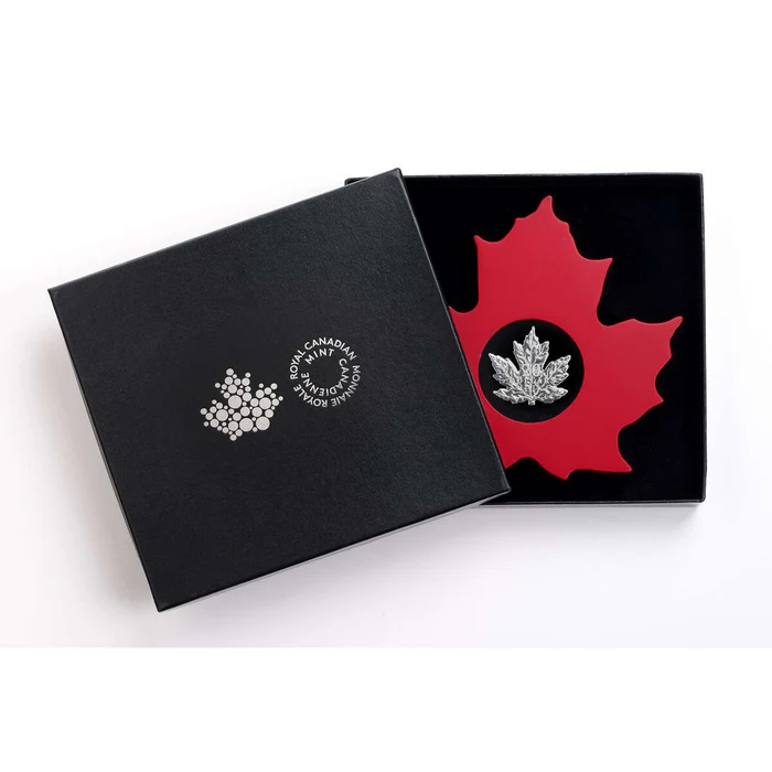 2015 $20 The Canadian Maple Leaf 1oz Silver Coin - Boxed View