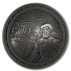 2019 $2 First Circumnavigation Of The Earth - 500th Anniversary Silver Coin - Reverse View