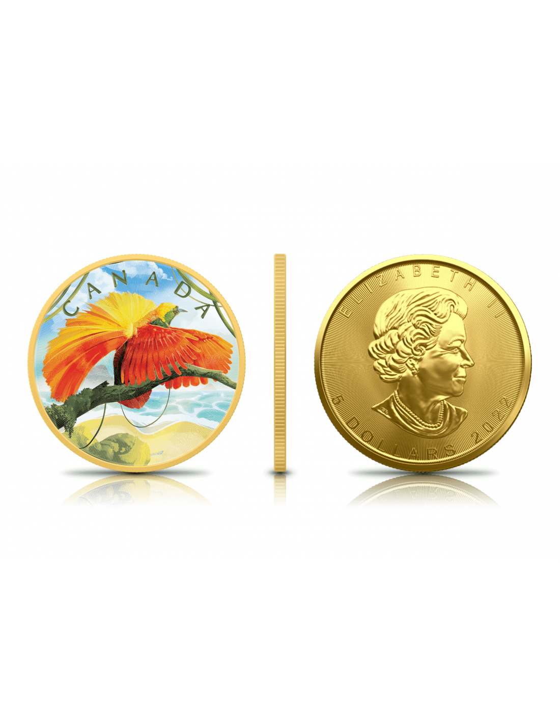 2022 $5 Colours of Paradise 3 x 1oz Silver Maple Leaf Coin Set - Reverse View 2