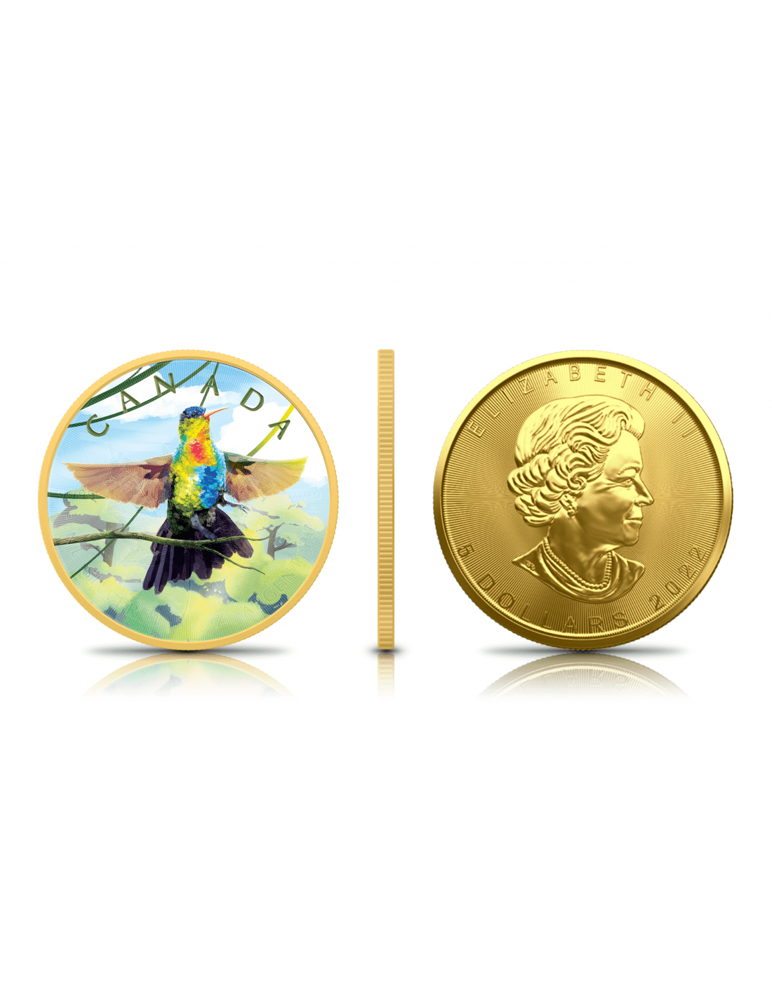 2022 $5 Colours of Paradise 3 x 1oz Silver Maple Leaf Coin Set - Reverse View 3