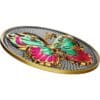 2023 $5 Butterfly 2oz Silver Gilded Diamond Inset Coin - Side View