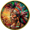 2023 Aztec Men - Aztec Empire Series 1oz Silver Libertad Coin - Reverse View