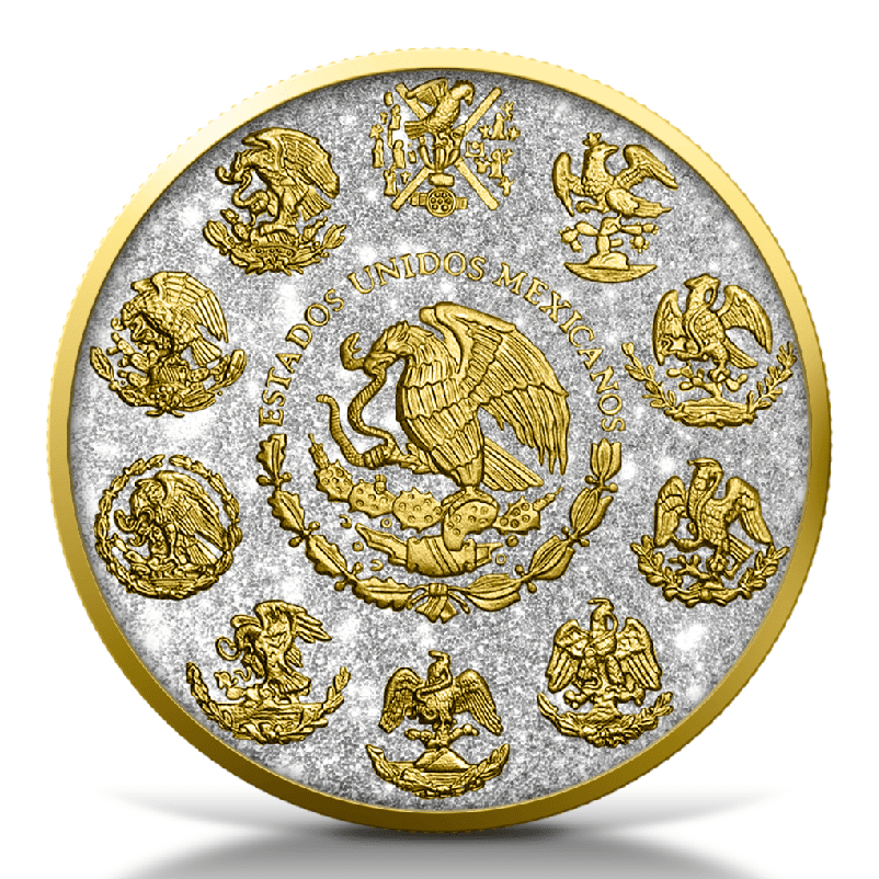 2023 Diamond Dust & Gilded 1oz Silver Libertad Coin - Obverse View