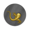 2023 Gecko 2oz Silver Gilded Dark Ultra High Relief Coin - Obverse View