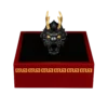 2024 $5 Dragon Head 3oz Silver 3D Black Ruthenium & Gilded Coin - Box Open Front View
