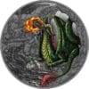 2024 $5 Popular Legends - Wawel Dragon 2oz Silver High Relief Coin - Reverse View