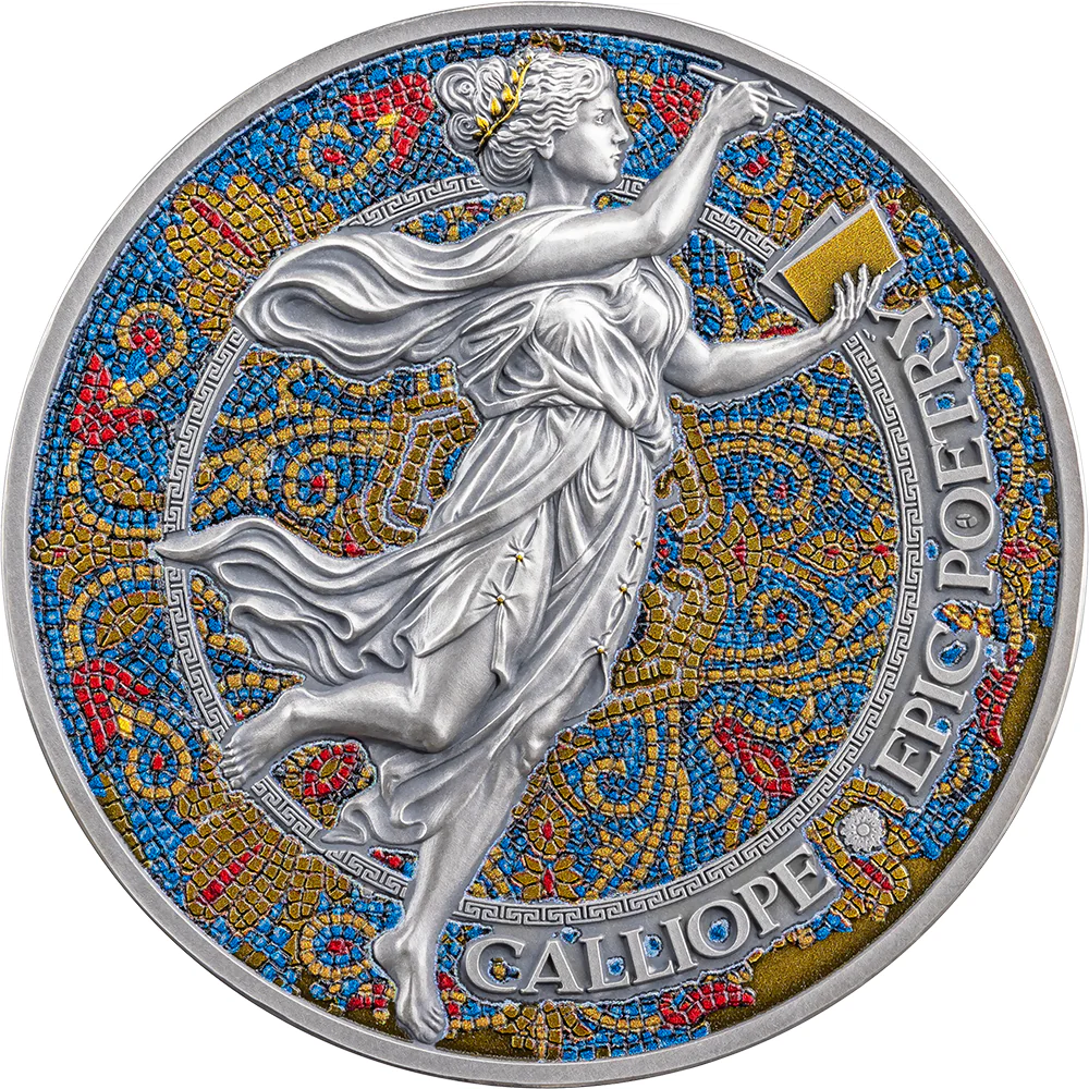 2024 Calliope The Nine Muses 2oz Silver Coin - Reverse View