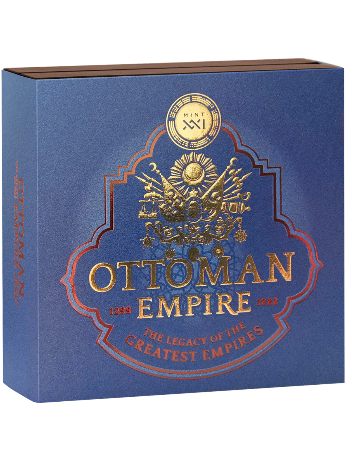 2024 Ottoman Empire - Legacy of the Greatest Empires 2oz Silver Antiqued Coin - Boxed View