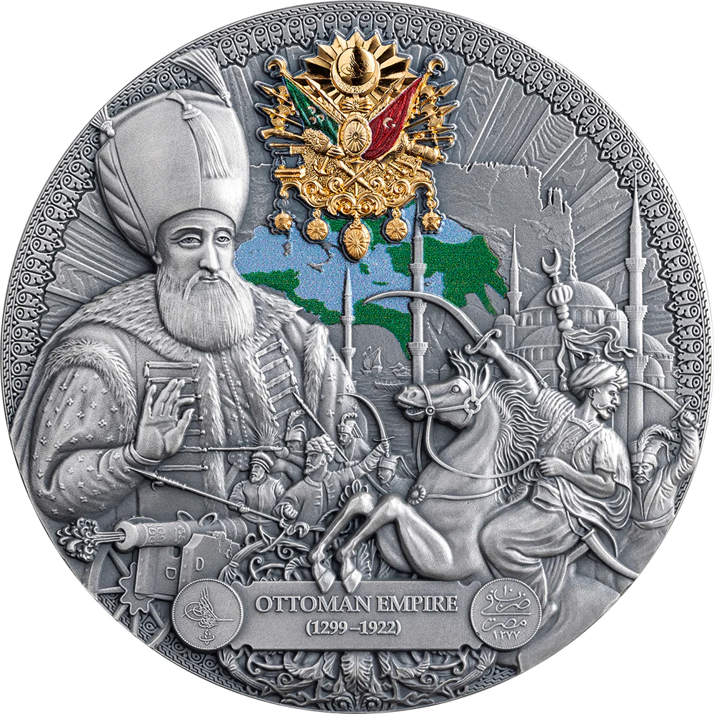 2024 Ottoman Empire - Legacy of the Greatest Empires 2oz Silver Antiqued Coin - Reverse View