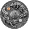 2024 Ragnarok Skoll & Hati 2oz Silver Ultra High Relief Coin - Reverse View