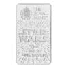2024 Star Wars 10oz Silver Cast Bullion Bar - Back of Bar