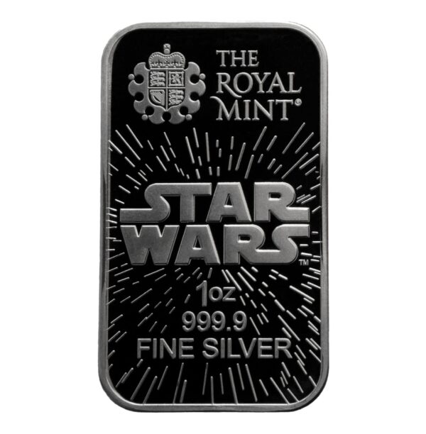 2024 Star Wars 1oz Silver Cast Bullion Bar - Back of Bar