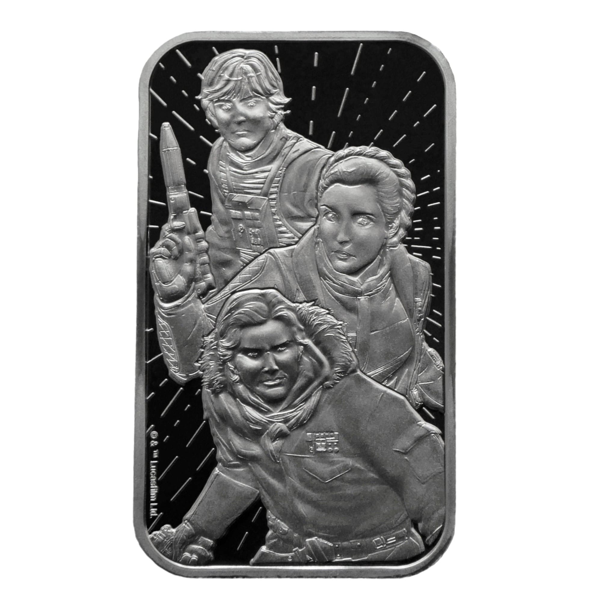 2024 Star Wars 1oz Silver Cast Bullion Bar - Front of View