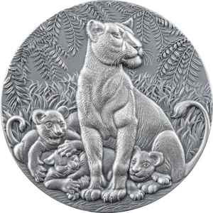 2024 The Grace of Lioness - Circle of Life 2oz Silver Antiqued Coin