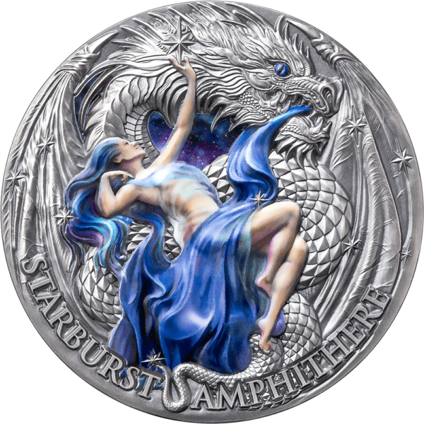 2023 The Dragonology - Starburst Amphithere 2oz Silver High Relief Coin