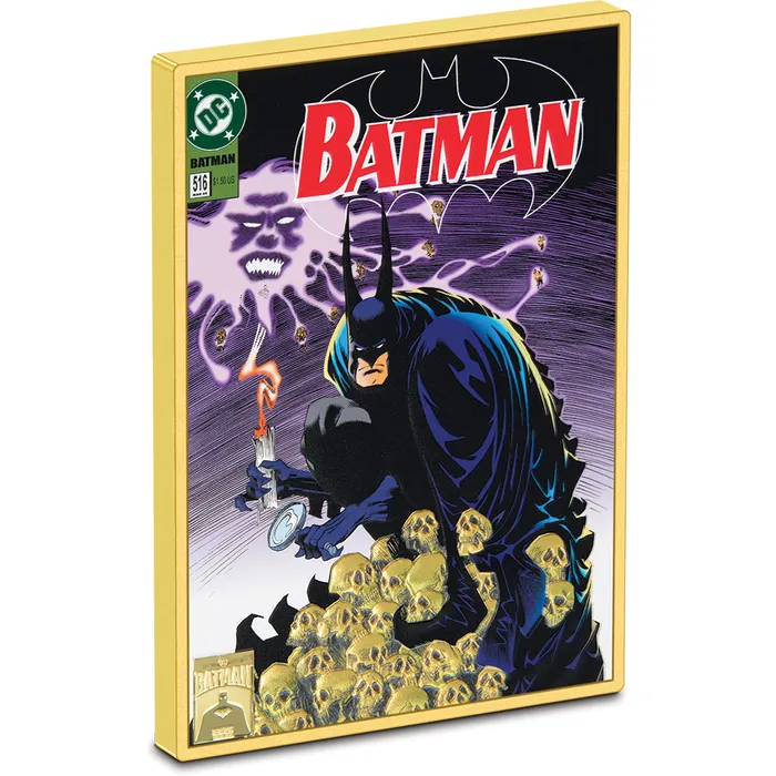 2024 $10 Batman 516 - 85 Year Anniversary 5oz Silver Gilded Coin - Reverse View