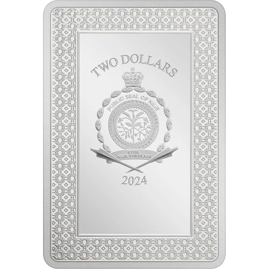 2024 $2 The Star - Tarot Cards 1oz Silver Coin - Obverse View