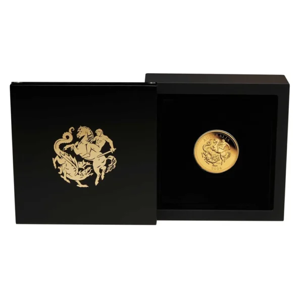 2024 $50 The Perth Mint 125th Anniversary Australia Double Sovereign Gold Proof Coin - Cased View