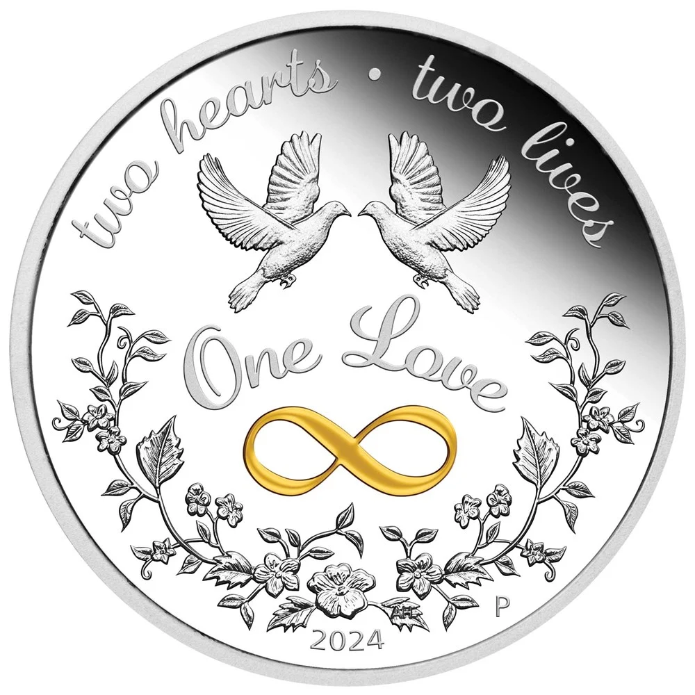 2024 One Love 1oz Silver Proof Coin - Reverse View