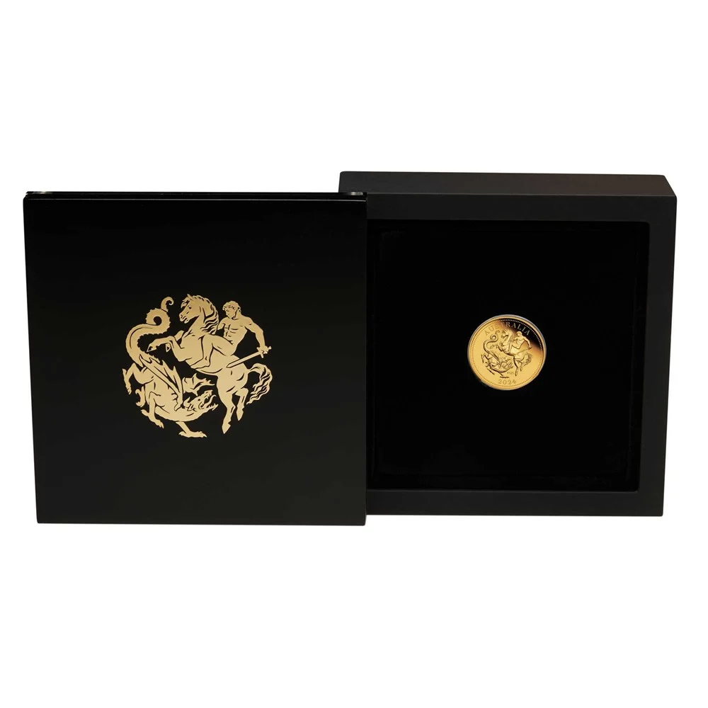 2024 The Perth Mint’s 125th Anniversary Quarter Sovereign 1:4oz Gold Proof Coin - Cased View