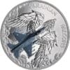 2024 ₵5 Ukrainian Falcons 1oz Proof Silver Coin - Reverse View