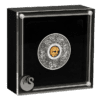 2021 Year Of The Ox Rotating Charm 1oz Silver Antiqued Coin - Cased View