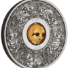 2021 Year Of The Ox Rotating Charm 1oz Silver Antiqued Coin - Tilted Reverse View