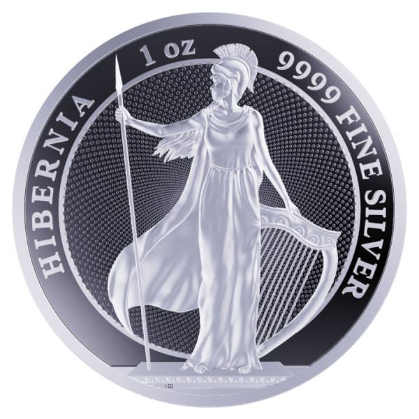 2022 $2 Hibernia Silver 1oz BU Coin - Reverse View