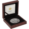 2023 Nymphs And Satyr 5oz Silver Antiqued High Relief Coin - Case Open View