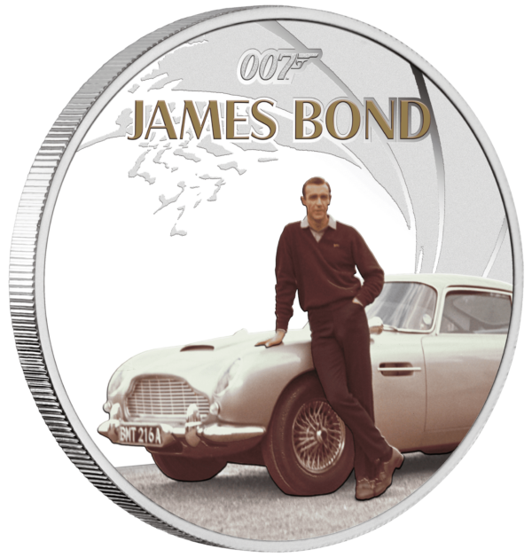 2024 $1 James Bond Sean Connery 1oz Silver Proof Coloured Coin - Image 2