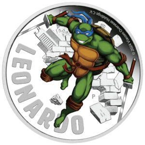 2024 $1 Leonardo – Teenage Mutant Ninja Turtles 1oz Silver Coloured Proof Coin