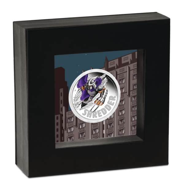 2024 $1 Shredder - Teenage Mutant Ninja Turtles 1oz Silver Coloured Proof Coin - Image 3