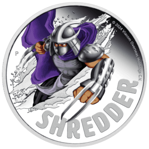 2024 $1 Shredder - Teenage Mutant Ninja Turtles 1oz Silver Coloured Proof Coin