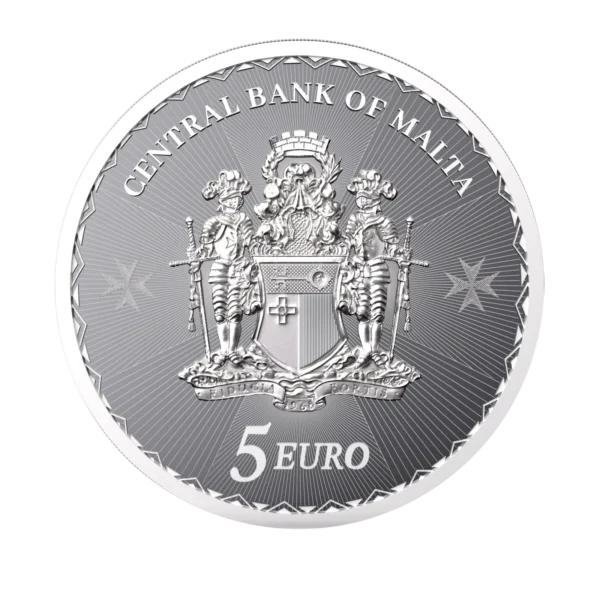 2024 €5 Malta Maltese Cross 1oz Silver Bullion Coin - Obverse View