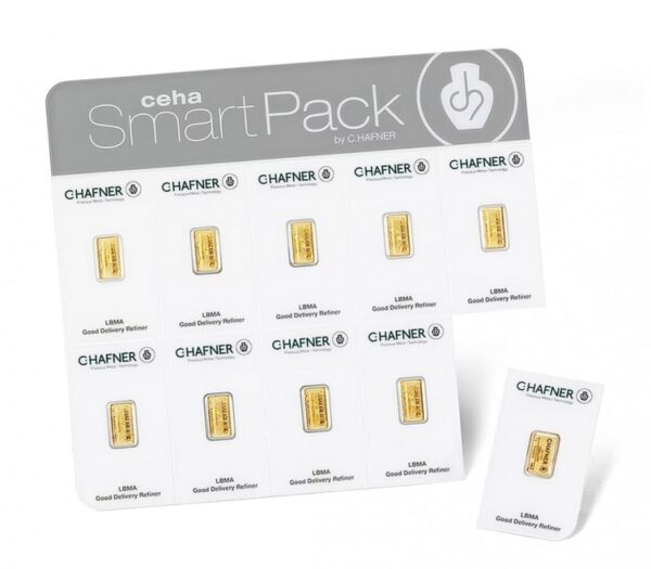 Hafner Smartpack 10 x 1g Gold Bars - Overview 3