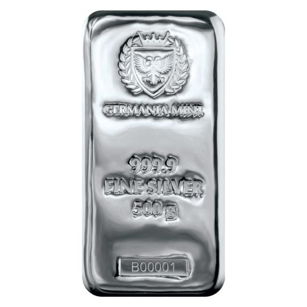 Germania Mint 500g Silver Bullion Cast Vacuum-Sealed Bar