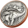 2023 Stegosaurus Supersize Silver Copper Bimetal Ultra High Relief Coin - Image 3