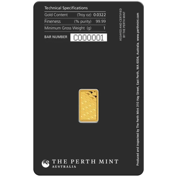 Perth Mint 1g .9999 Minted Gold Bar - Image 4