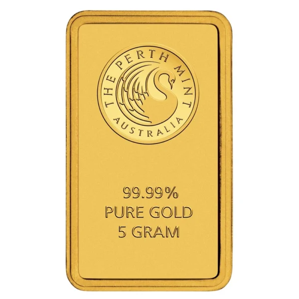 Perth Mint 5g .9999 Minted Gold Bar