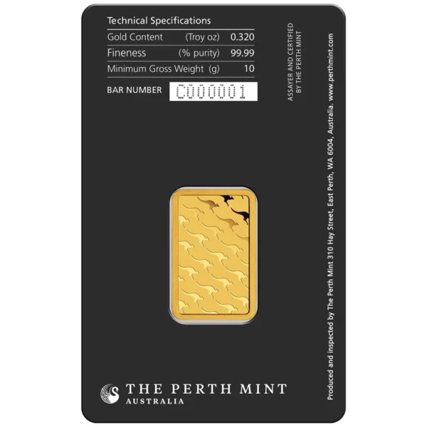 Perth Mint 10g .9999 Minted Gold Bar - Image 4