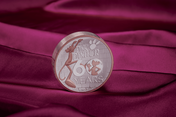 2024 The Pink Panther 60th Anniversary 5oz Silver Proof High Relief Gilded Coin - Image 7