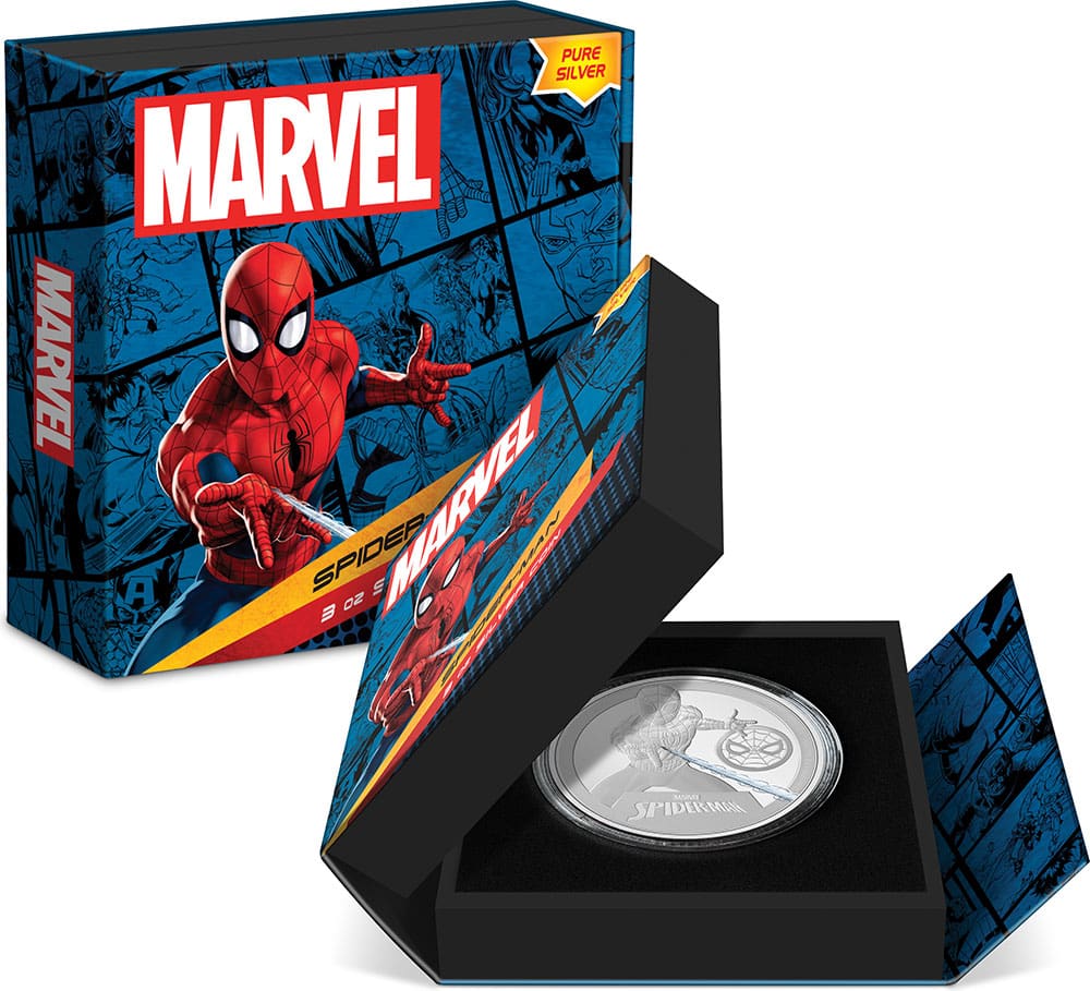 2023 $10 Marvel Spider-Man Classic 3oz Silver Coin - OVerview