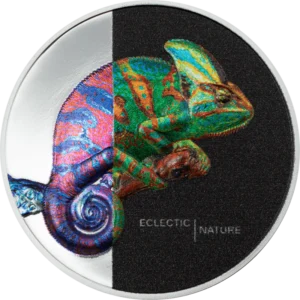 2023 $5 Chameleon Eclectic Nature 1oz Silver Proof Coin - Reverse View